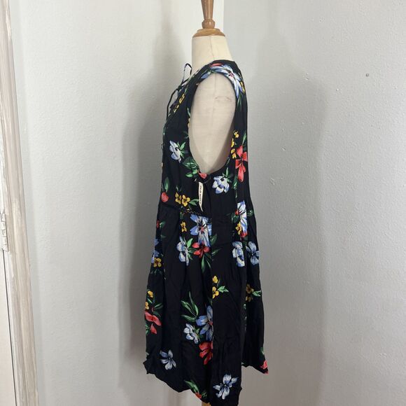 Old Navy Dress Womens Extra Large Floral Empire Waist Lace Up Sleeveless - Picture 7 of 13